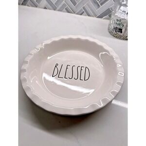 Rae Dunn Cream Pie Dish - Blessed